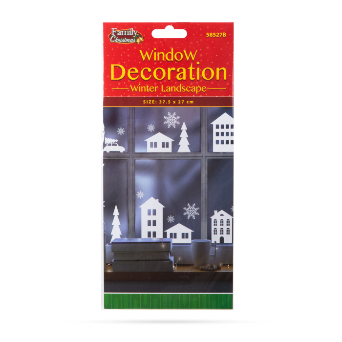 Decorație pentru fereastră de Crăciun - peisaj de iarnă - 37,5 x 27 cm [2]