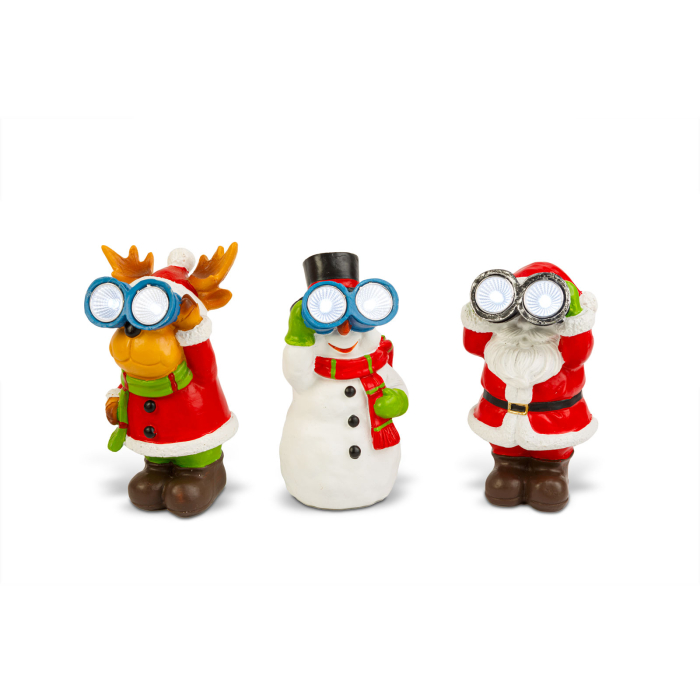 Decorațiune solară de Crăciun - alb rece - 3 modele - 8 x 7,5 x 14 cm [2]