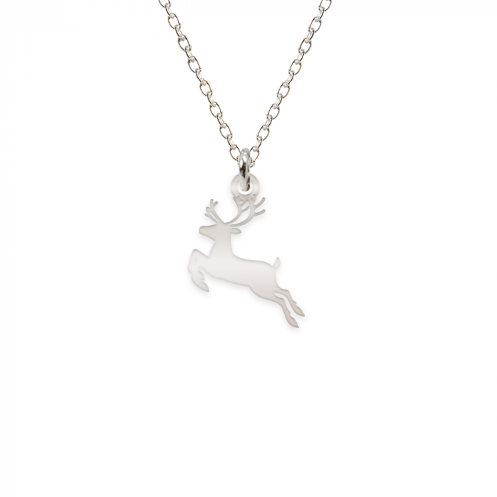 Deer - Colier personalizat ren si nume din argint 925 [2]