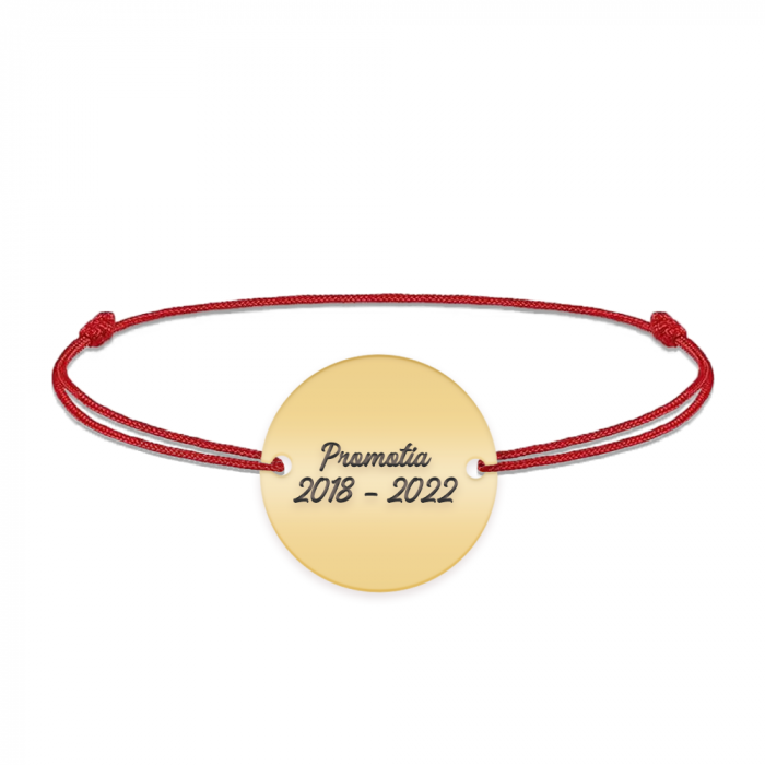Bratara cu snur pentru profesori/educatori - charm personalizat din argint 925 placat cu aur 24K [2]