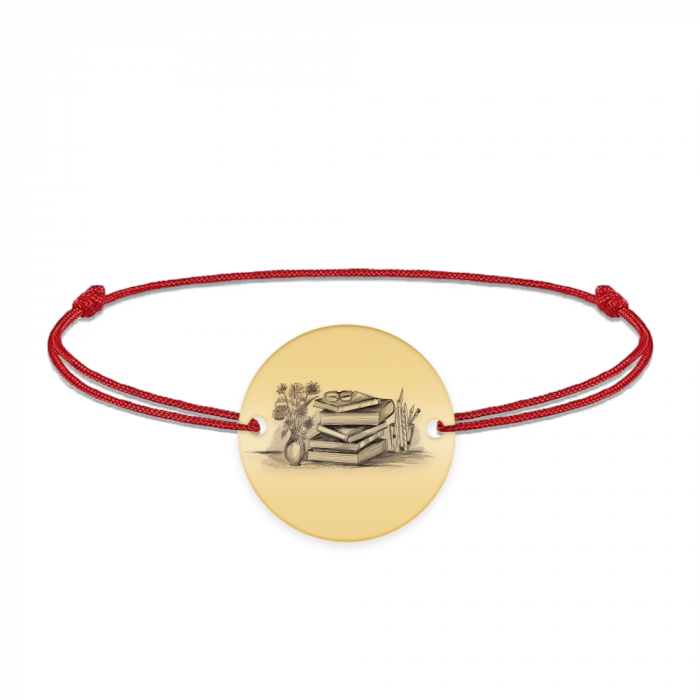 Doxa - Bratara personalizata snur invatatoare din argint 925 placat cu aur galben 24K [4]