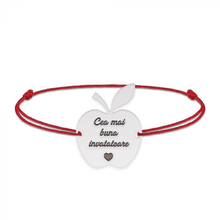 Elma - Bratara personalizata snur invatatoare din argint 925 [2]