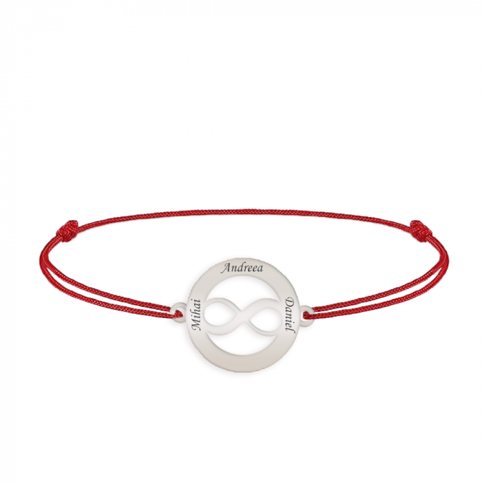 Eternity - Bratara personalizata snur infinit in cerc din argint 925 [3]