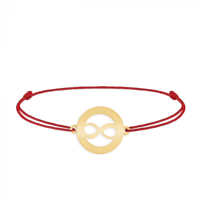 Eternity - Bratara personalizata snur infinit in cerc din argint 925 placat cu aur galben 24K [2]