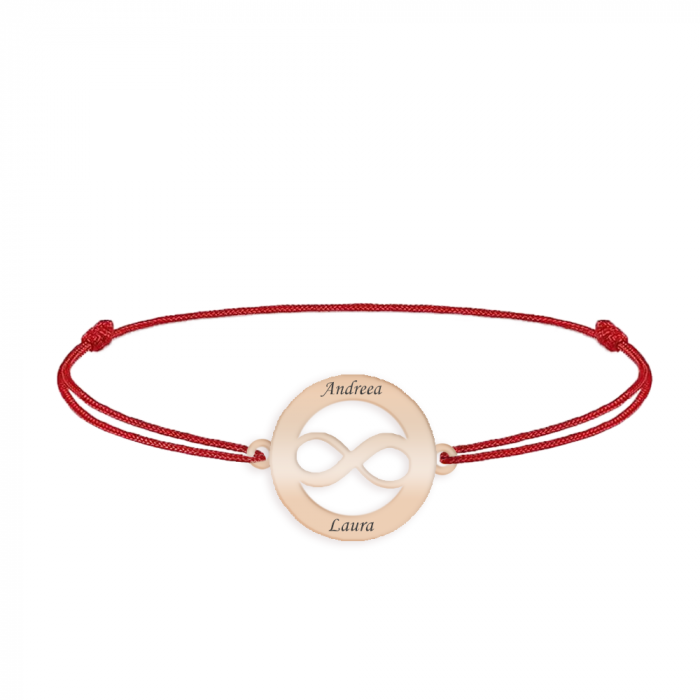 Eternity - Bratara personalizata snur infinit in cerc din argint 925 placat cu aur roz [4]