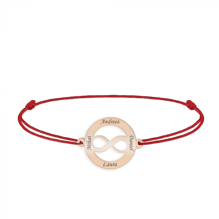 Eternity - Bratara personalizata snur infinit in cerc din argint 925 placat cu aur roz [2]