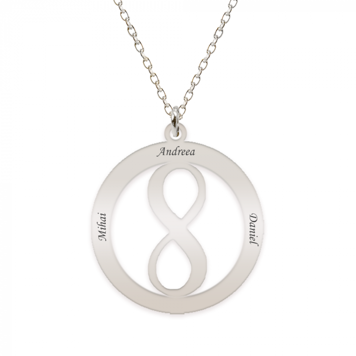 Eternity - Colier personalizat infinit in cerc din argint 925 [3]