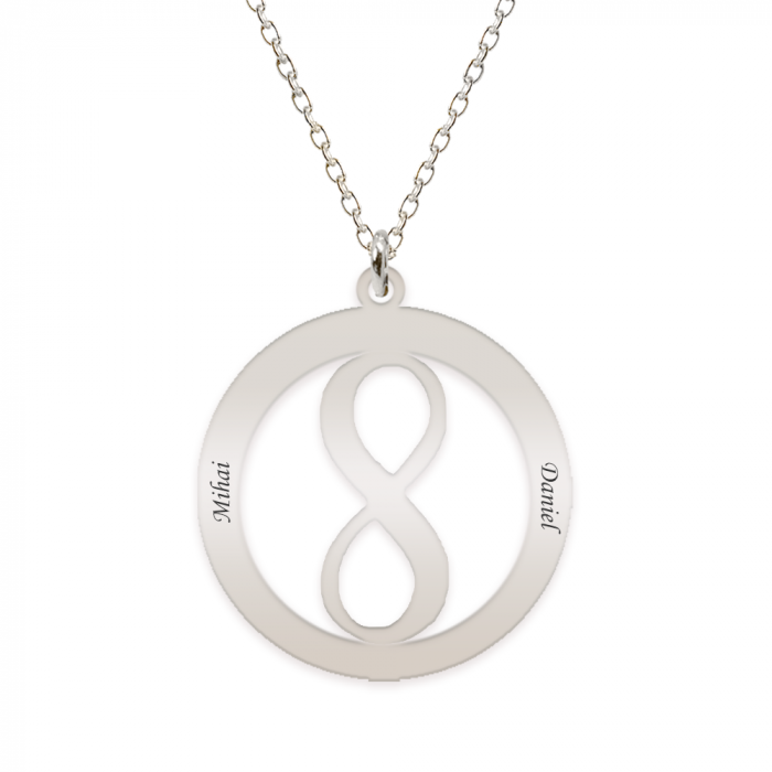 Eternity - Colier personalizat infinit in cerc din argint 925 [2]