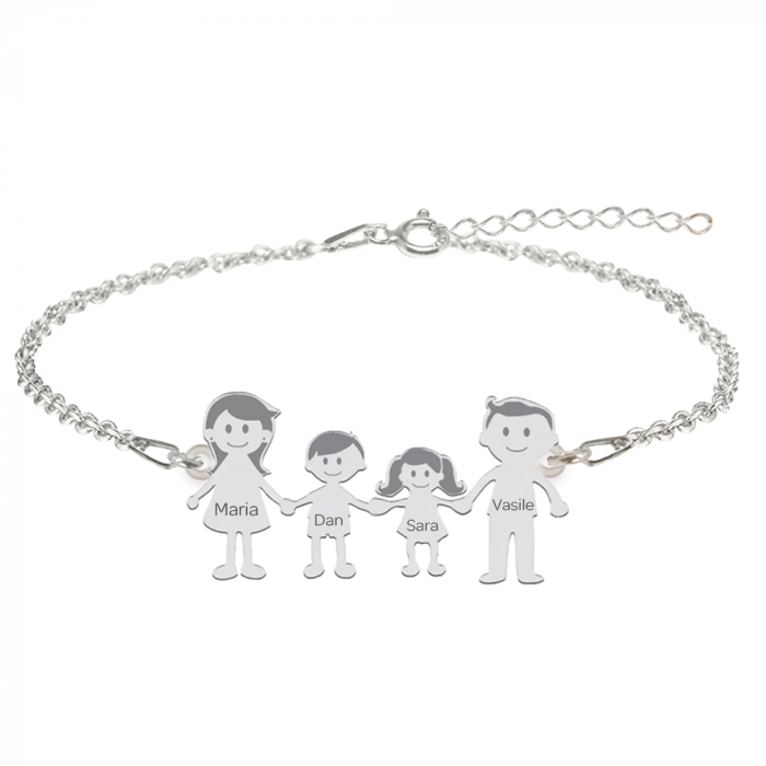 Family - Bratara personalizata din argint 925 membrii familiei [2]