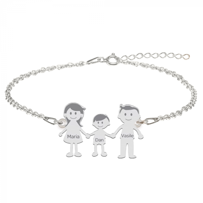 Family - Bratara personalizata din argint 925 membrii familiei [3]