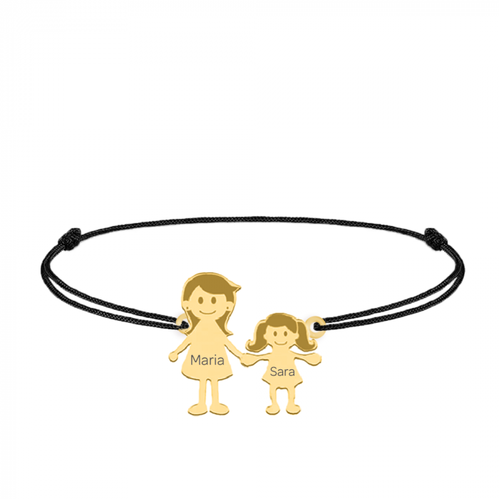 Bratara Mama si Copiii - argint 925 placat cu aur 24K [4]