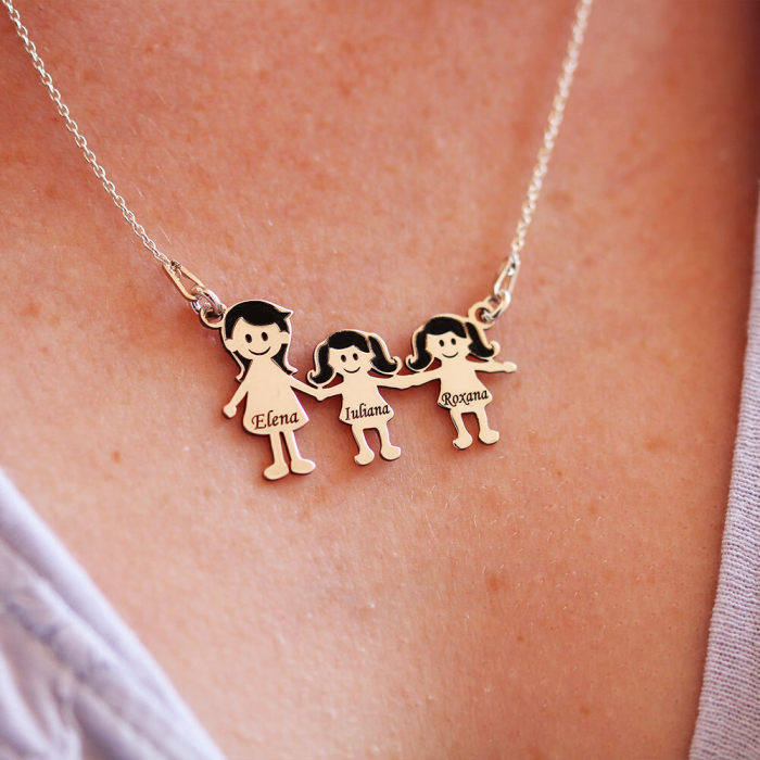 Family - Colier personalizat din argint membrii familiei [3]
