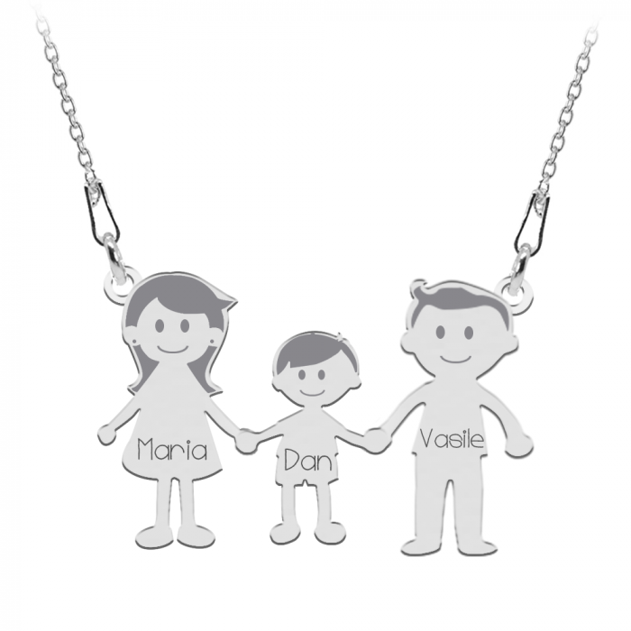 Family - Colier personalizat din argint membrii familiei [2]