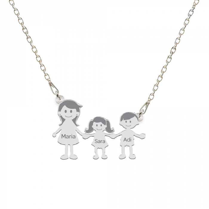 Family - Colier personalizat mama si copilul din argint 925 [2]