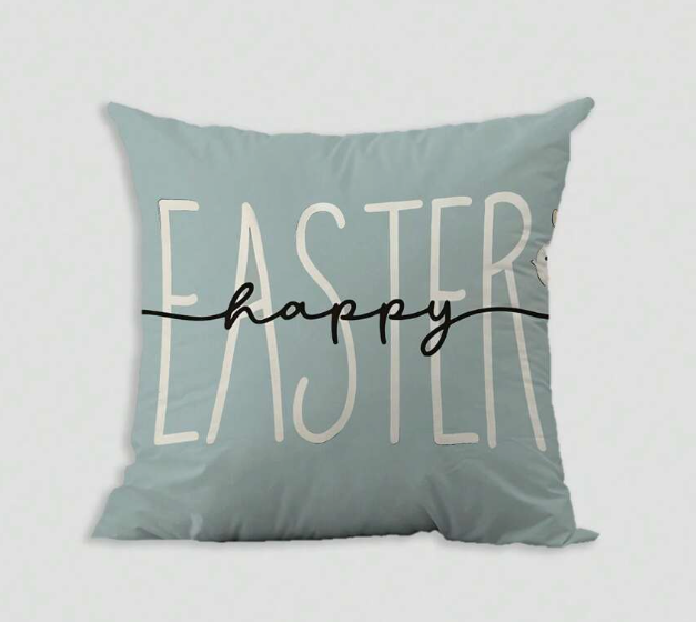 Fata de perna decorativa „Happy Easter” – 45x45 cm, 100% poliester [1]