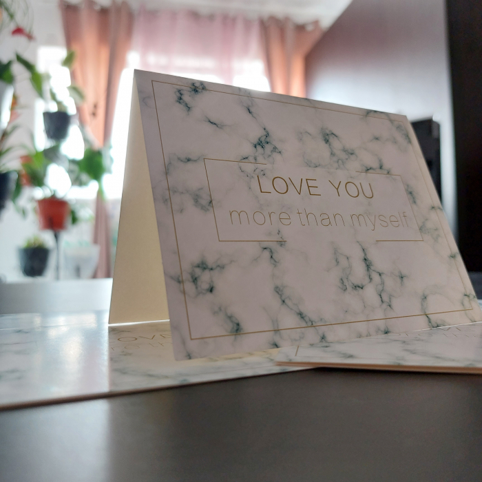 Felicitare Eleganta: Love You More than Myself - O declarație profundă de iubire [2]