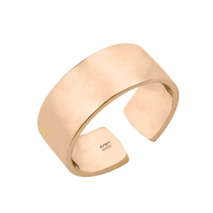 Inel unisex tip banda reglabil - argint 925 placat cu aur roz [2]