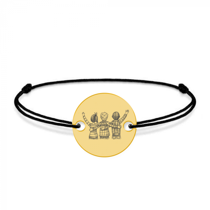 Friends - Bratara personalizata din argint 925 placat cu aur 24K pentru cei mai buni prieteni [2]