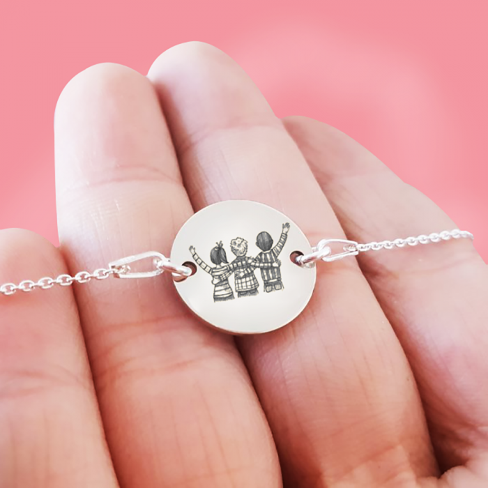 Friends - Bratara personalizata pentru cei mai bun prieteni din argint 925 - Banut [2]