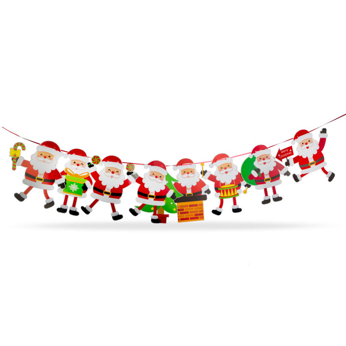 Ghirlandă de hârtie de Crăciun - 8 buc Moș Crăciun - 3,5 m [2]