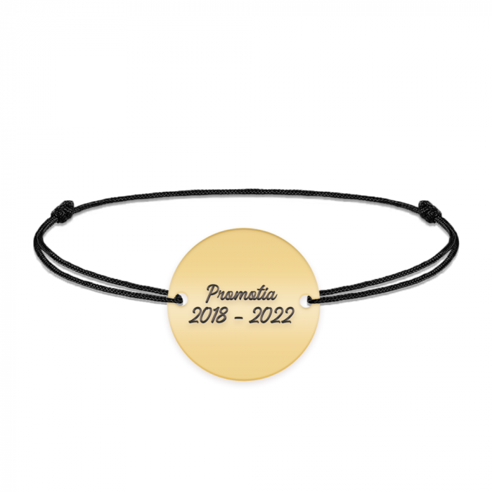 Graduatio - Bratara personalizata snur profesoara/invatatoare din argint 925 placat cu aur galben 24K [3]
