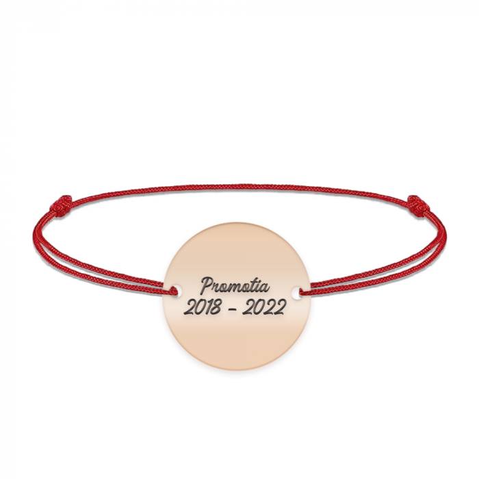 Bratara cu snur pentru profesori/educatori - charm personalizat din argint 925 placat cu aur roz [4]