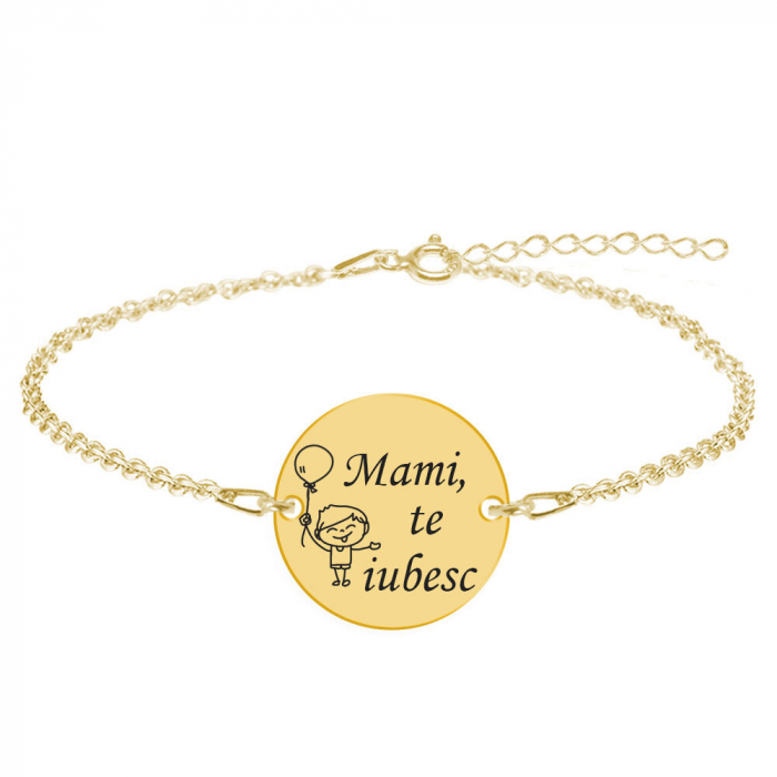 Granny - Bratara personalizata din argint 925 placat cu aur galben 24K - Banut [2]