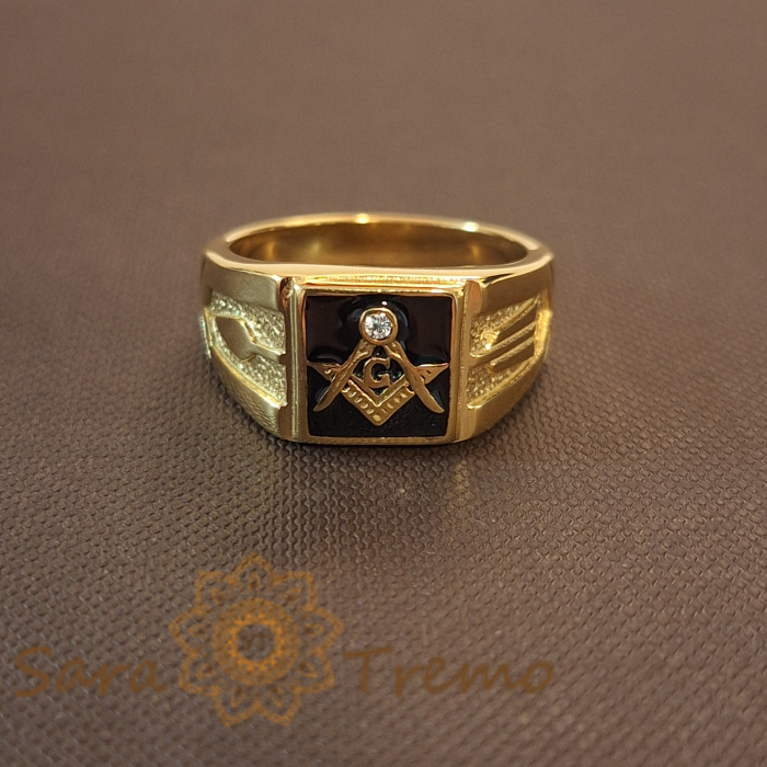 Inel cu simboluri masonice, lățime 1.1 cm – Gama Luxury Brazilia [4]