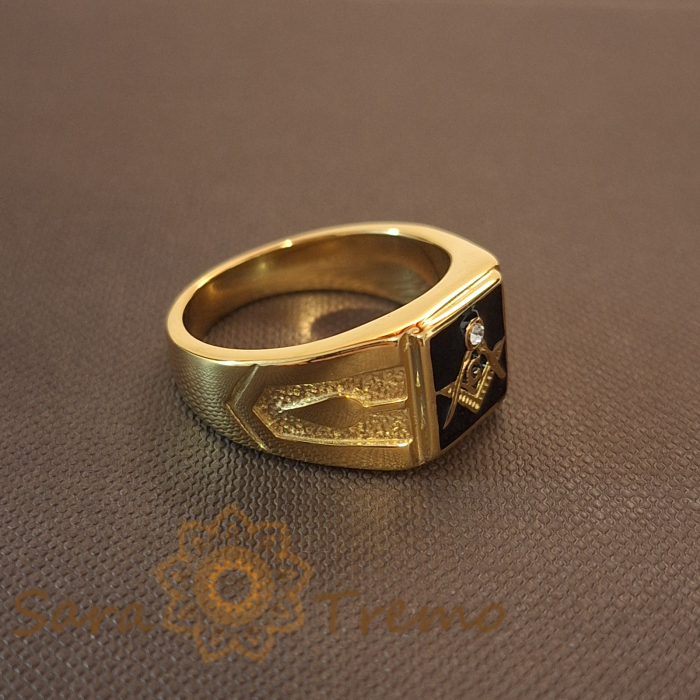 Inel cu simboluri masonice, lățime 1.1 cm – Gama Luxury Brazilia [2]