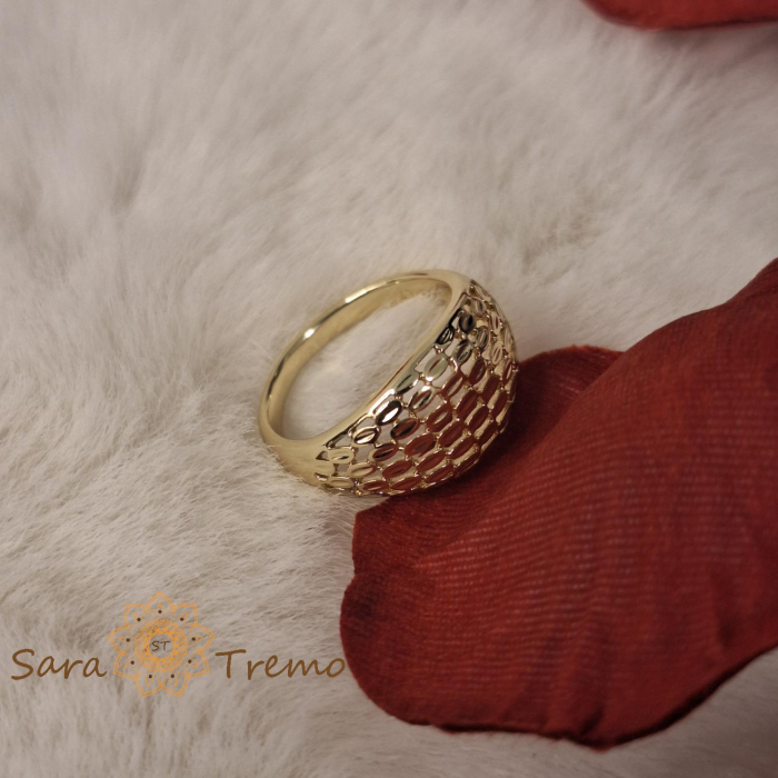 Ghiul clasic filigranat femei placat 14k - latime 1.1 cm [2]