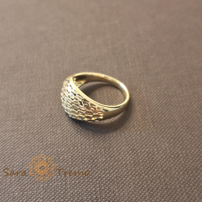 Ghiul clasic filigranat femei placat 14k - latime 1.1 cm [4]