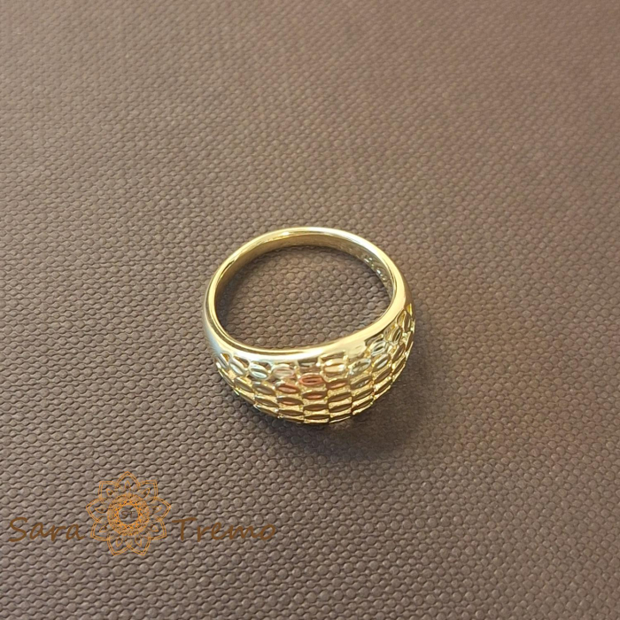 Ghiul clasic filigranat femei placat 14k - latime 1.1 cm [7]