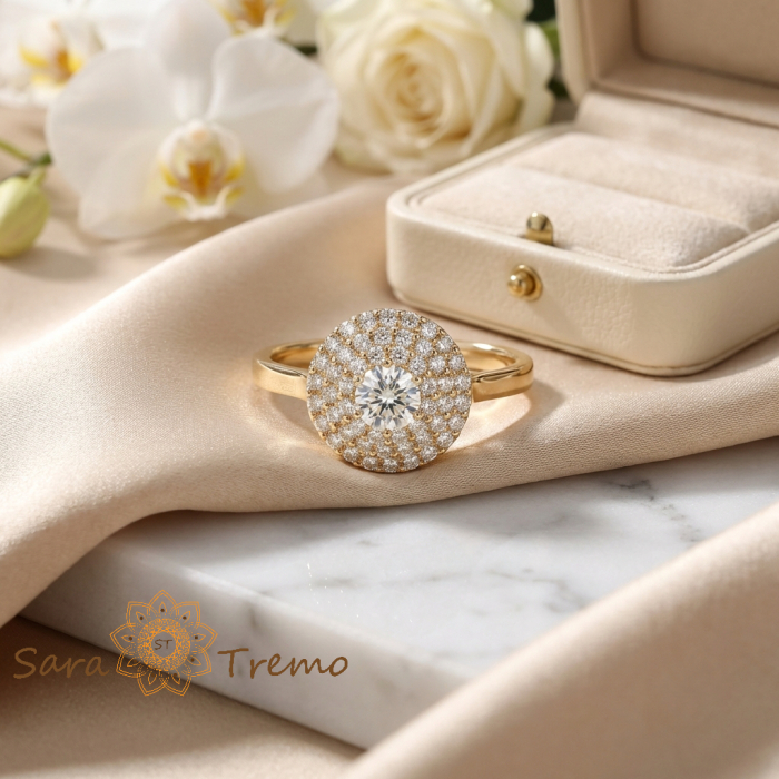 Inel Imperium Lux – Inel placat cu aur 14K cu zirconia albe pavate [2]