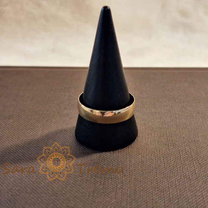 Inel placat cu aur, model simplu tip bandă – unisex, lățime 5 mm [7]