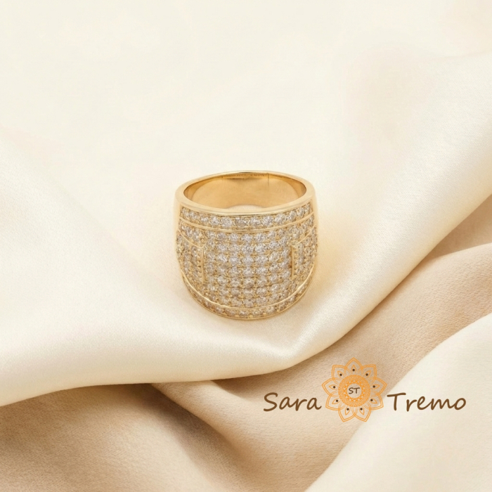 Inel Puterea Elegantei – Inel tip ghiul placat cu aur 14K cu zirconia [2]