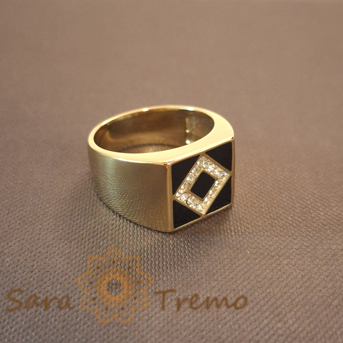Inel tip ghiul cu cristale zirconia, lățime 1.3 cm – Gama Luxury Brazilia [3]
