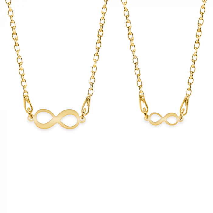 Ines - Set coliere personalizate infinit cu nume din argint 925 placat cu aur galben 24K [2]