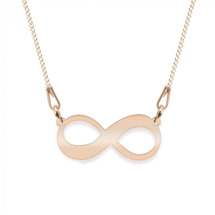 Infinity - Colier lant plat din argint 925 placat cu aur roz personalizat cu nume - Infinit [2]