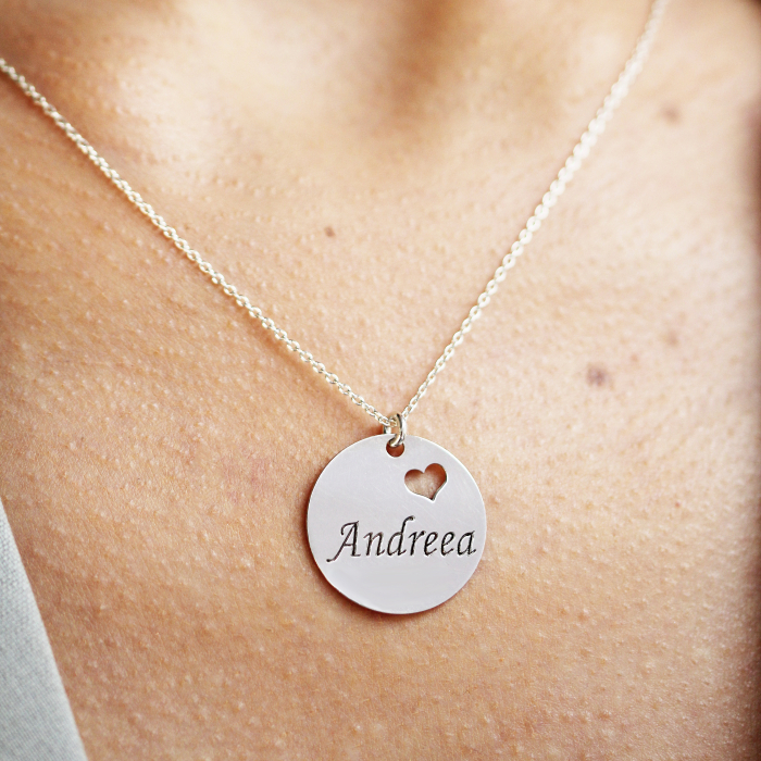 Ingrid - Colier personalizat banut cu nume din argint 925 placat cu aur galben 24K [2]