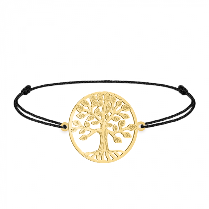 July - Bratara personalizata snur pomul vietii din argint 925 placat cu aur galben 24K [2]