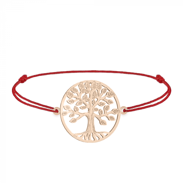 July - Bratara personalizata snur pomul vietii din argint 925 placat cu aur roz [2]