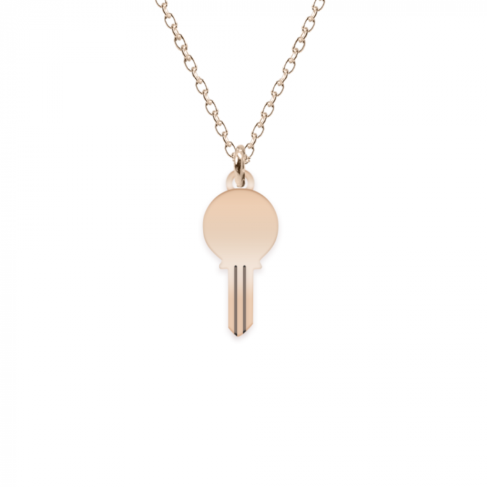 Key - Colier personalizat cheita cu litera din argint 925 placat cu aur roz [2]