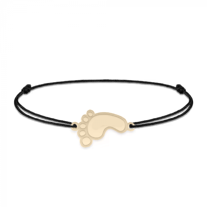 Kiddie - Bratara personalizata snur talpita din Aur 14 karate - 0,20 grame,13 x 8 mm [3]