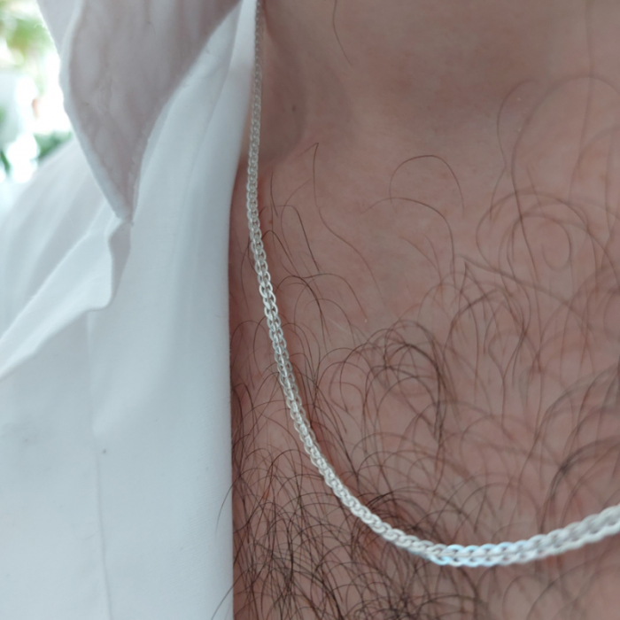 Lanț bărbătesc din argint Snake Skin - 50 cm [3]
