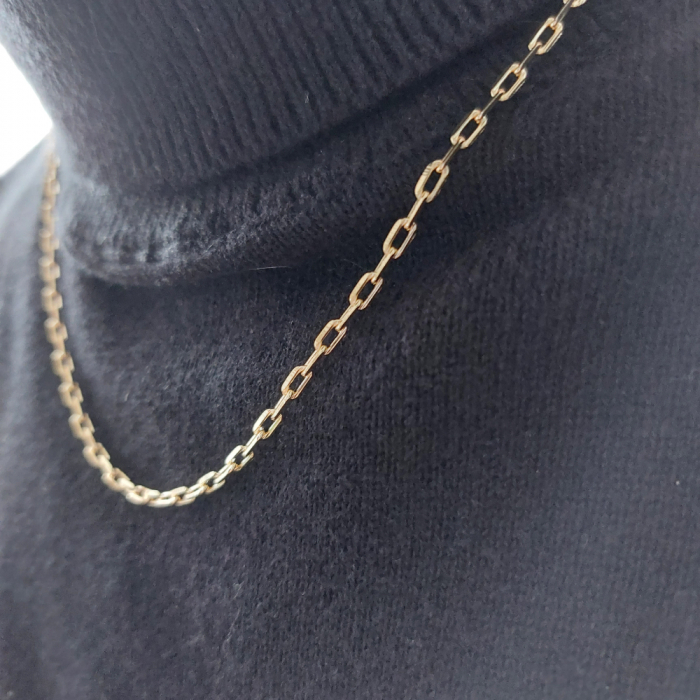 Lant barbatesc placat cu aur Chained Together - model simplu si elegant, lungime 50 cm [11]