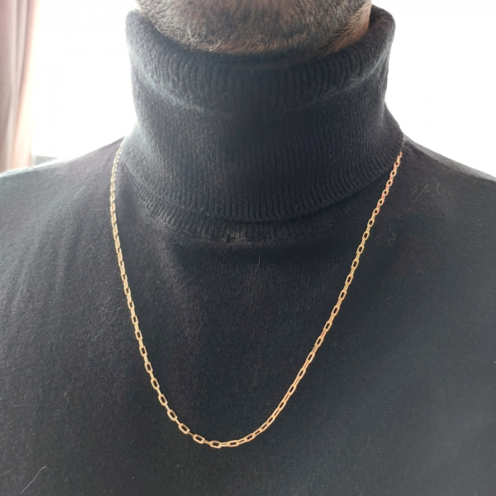 Lant barbatesc Chained Together XL - model clasic cu zale mari dreptunghiulare, colturi rotunjite [6]