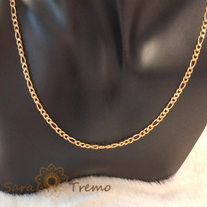 Lant pentru barbati model 3-cu-1 placat cu aur - 55-60 cm [3]