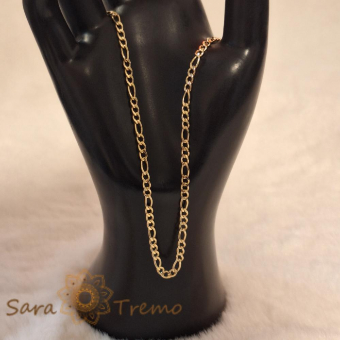 Lant pentru barbati model 3-cu-1 placat cu aur - 55-60 cm [5]