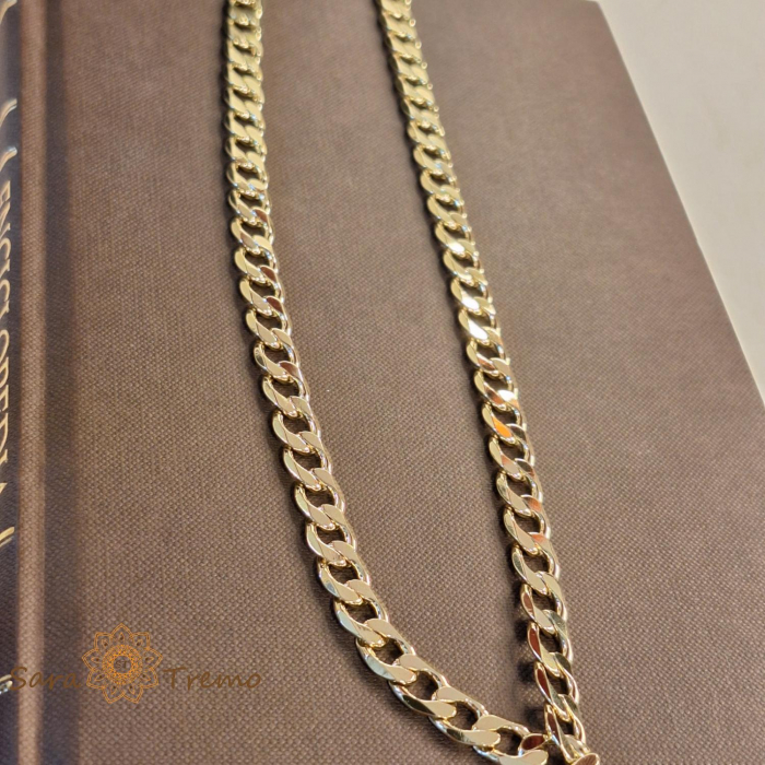 Lant cuban hip hop placat cu aur de 14 K - 50 cm [3]