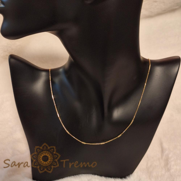 Lant placat cu aur Dreamy - lungime 50 cm, design elegant cu segmente robuste și zale firave [1]